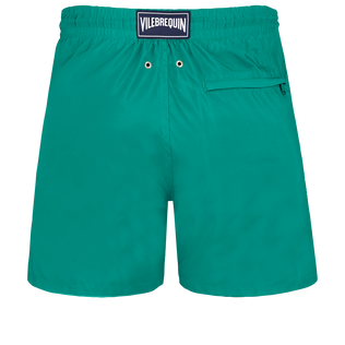 Men Swim Trunks Ultra-light and packable Solid Emerald back view