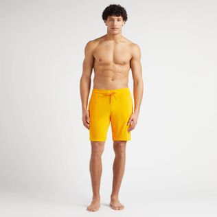 中性纯色毛圈布百慕大短裤 Mango 正面穿戴视图