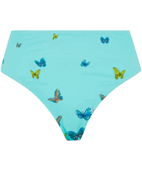 Butterflies Bikinihose mit hohem Bund für Damen Lagune Vorderansicht