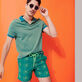 Hypno Shell Badeshorts mit Stickerei für Herren – Limitierte Serie Linde Details Ansicht 3