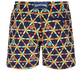 Men Swim Trunks Embroidered Indian Ceramic - Limited Edition Sapphire back view