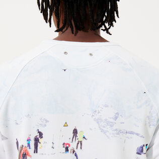 Men Cotton Sweatshirt Ski - Vilebrequin x Massimo Vitali Sky blue details view 3
