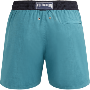Men Wool Swim Shorts Super 120's Azure back view