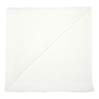 Jacquard turtles 富塔沙滩浴巾 White 后视图