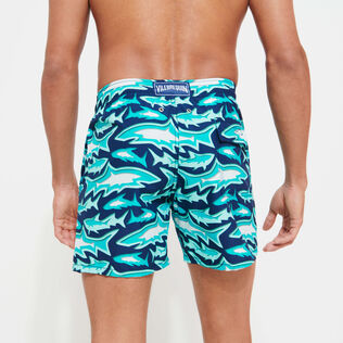 Uomo Classico Stampato - Costume da bagno uomo Requins 3D, Blu marine vista indossata posteriore