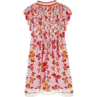 Girls Mini Dress Iris Lace- Vilebrequin x Poupette St Barth Shocking pink 后视图