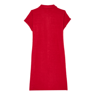 Women Terry Polo Dress Solid Moulin rouge back view