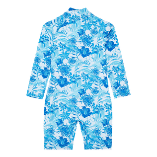 Rash guard intera bambini Tahiti Flowers Bianco vista posteriore
