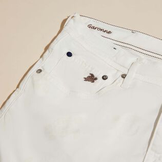Bermuda en coton 5 poches homme Ronde des Tortues en résine Off-white vue de détail 4