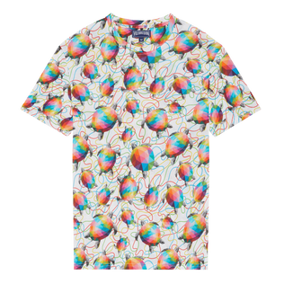 T-shirt uomo in cotone biologico - Vilebrequin x Okuda San Miguel Multicolore vista frontale
