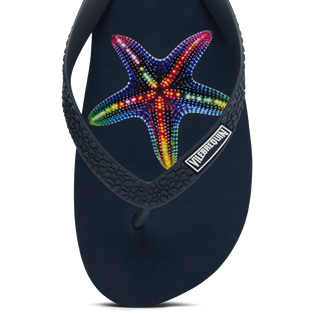 Chanclas con estampado Disco Stars para hombre Azul marino detalles vista 5