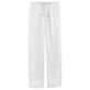 Men Linen Pants Solid Blanco vista frontal