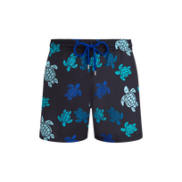 Maillot de bain ultra-léger et pliable homme Tortues Multicolores Noir vue de face