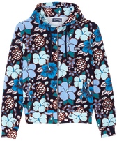 Sudadera con capucha cierre integral de cremallera y estampado Tropical Turtles para hombre Thalassa vista frontal