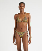 Haut de maillot de bain triangle femme Carapaces Bleu marine vue portée de face