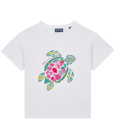 Girls T-Shirt Provencal Turtle White front view