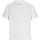 Camisa de bolos lisa en tejido terry unisex Blanco tiza vista trasera