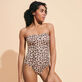 女士 Turtles Leopard 紧身胸衣连体泳衣 Straw 正面穿戴视图