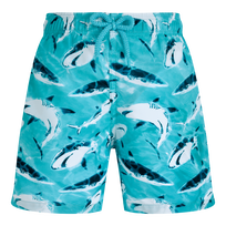 Boys Ultra-Light and Packable Swim Trunks Requins Lagoon front view