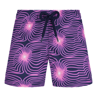 Pantalón corto de baño con estampado Hypno Shell para niña Azul marino vista frontal