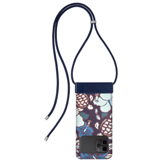 Waterproof Phone Case Tropical Turtles Midnight back view