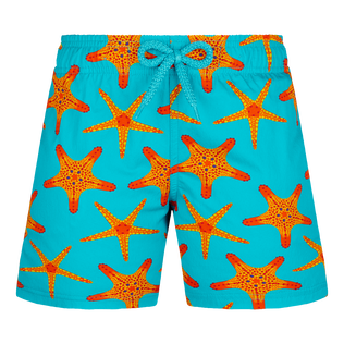 Starfish Dance Stretch-Badeshorts für Jungen Curacao Vorderansicht
