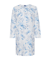 Women Cotton and Silk Kaftan Medusa and Shells White front view