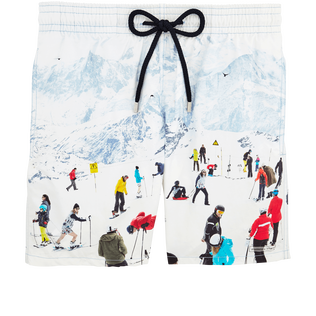 Men Swimwear Ski - Vilebrequin x Massimo Vitali Sky blue 正面图
