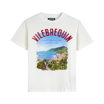 T-shirt uomo in cotone St Barth Off white vista frontale