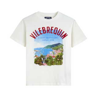 T-shirt uomo in cotone St Barth Off white vista frontale