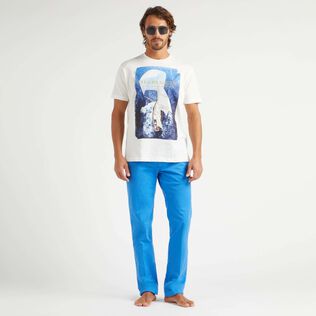 Men Cotton Chino Pants Solid Earthenware details view 1