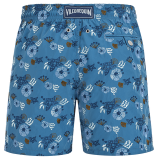 Men Swim Shorts Embroidered Flowers and Shells - Limited Edition Calanque back view