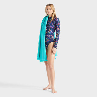 Women UV Protection One-piece Rashguard Disco Stars Navy details view 1