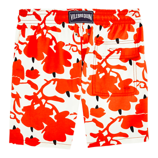 Bañador con estampado Lantern Flowers- Vilebrequin x Donald Sultan Blanco vista trasera