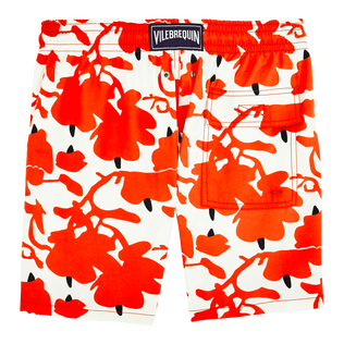 Men Swimwear Lantern Flowers- Vilebrequin x Donald Sultan White back view
