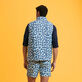 Chaqueta unisex reversible con estampado Turtles Leopard Thalassa vista trasera desgastada