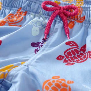 Tortues Multicolores Stretch-Badeshorts für Jungen Flax flower Details Ansicht 1