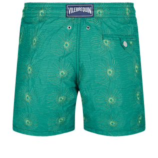 Men Embroidered Swim Trunks Hypno Shell - Limited Edition Linden back view