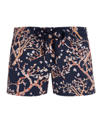 Sweet Blossom Badeshorts für Damen Marineblau Vorderansicht