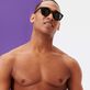 Unisex Floating Sunglasses Brown Solid Pepper front worn view
