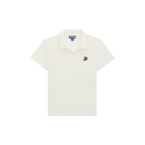 男童 Turtle 刺绣毛圈布 Polo 衫 White 正面图