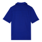 女士纯色 Polo 衫 Neptune blue 后视图