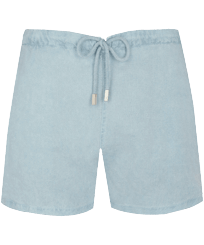 Men Linen Bermuda Shorts Mineral Dye Source vista frontal