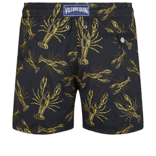 Men Embroidered Swim Shorts Lobsters - Limited Edition Black back view