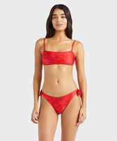 Haut de maillot de bain brassière femme Flower Power Lipstick vue portée de face