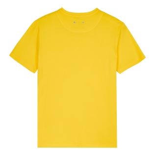 Camiseta de algodón orgánico de color liso para hombre Sol vista trasera