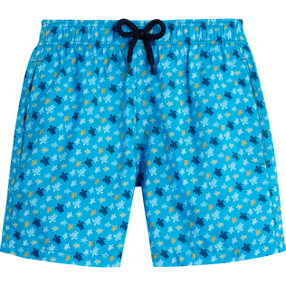 男童 Micro Ronde Des Tortues Rainbow 超轻易收纳游泳短裤 Hawaii blue 正面图