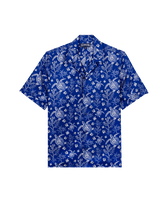 Camisa de bolos de seda con estampado X-Ray Turtles para hombre Marrakech vista frontal
