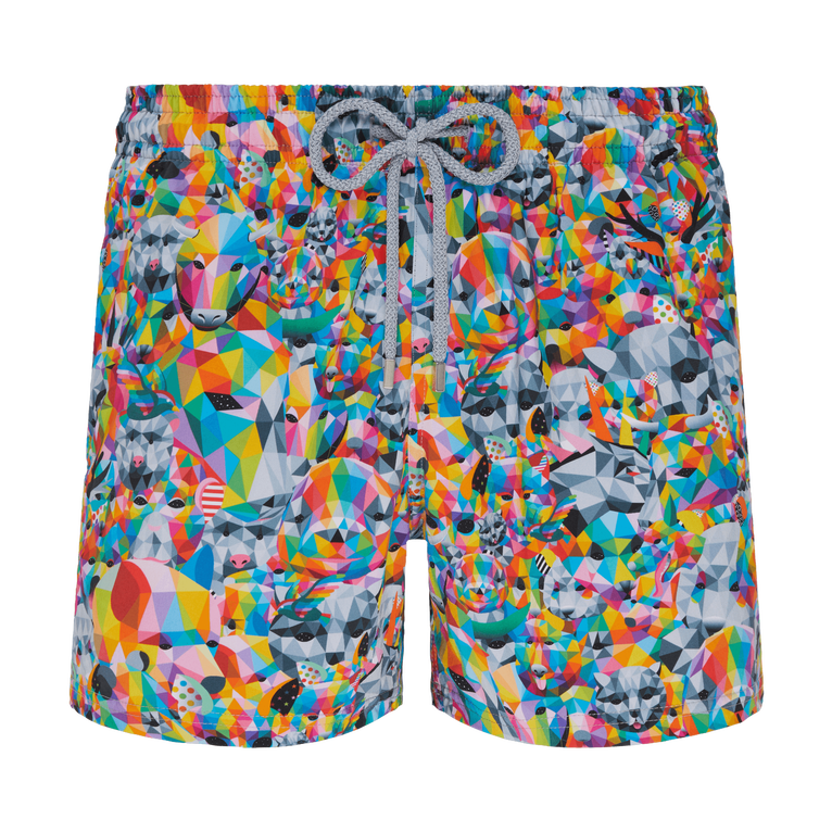 Animals Stretch-badeshorts Für Herren - Vilebrequin X Okuda San Miguel - Moorise - Multi