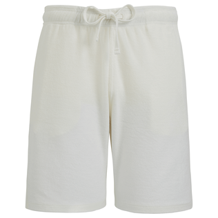 Bermudas de color liso para hombre y mujer Blanco tiza vista frontal